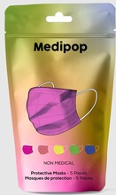 Medipop D Pack Disposable D Masks, multifärgad