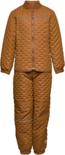 Thermal Set - Stars Outerwear Thermo Outerwear Thermo Sets Brun CeLaVi*Betinget Tilbud