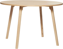 Hübsch rundt spisebord i egetræ - Ø115 cm