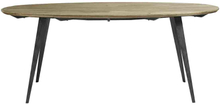 Nordal Ovalt spisebord i lyst træ - 200x100 cm