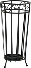 Parapluhouder/paraplu standaard zwart met uitlekbakje 52 cm