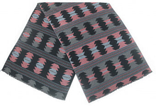 Tørklæde Patroon damer 188 x 65 cm akryl rød/sort/grå