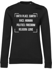 Birthplace - Earth Girly Sweatshirt, Sweatshirt
