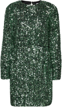 Slfcolyn Ls Short Sequins Dress B Dresses Sequin Dresses Grønn Selected Femme*Betinget Tilbud