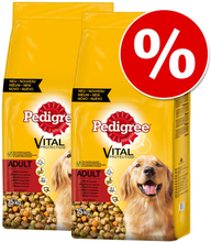 Sparpaket Pedigree Trockenfutter für Hunde - Adult mit Rind & Gemüse (2 x 15 kg)