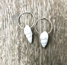 Konkylie øreringe, sølv