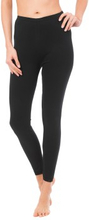 Trofe Leggings With Lace Trim Svart bomull Small Dame