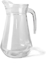 1x Glazen water karaffen/waterkannen 1 liter