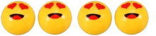 4 Stück Fahrrad Ball Ventilkappen mit niedlichen Emoji Muster