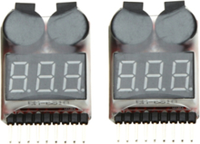 GoolRC 2pcs 1 8S Indicator RC Li-ion Akku Lipo Tester Low Voltage Alarmton Buzzer Alarm