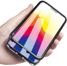 Magneto magnetischer Adsorptionskasten klar gehärtetes Glas schwarz klar i-Phone XR