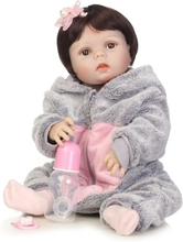 Reborn Baby Girl Puppe 22 Zoll weiche volle Silikon Vinyl Körper lebensechte Kleinkind Puppe