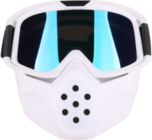 Objektiv Motorrad Brille Maske Motocross Gesichtsmaske Brille abnehmbare Helm Brille Winddicht Anti-Staub im Freien
