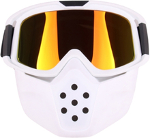 Objektiv Motorrad Brille Maske Motocross Gesichtsmaske Brille abnehmbare Helm Brille Winddicht Anti-Staub im Freien