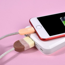Multifunktions Eis Silikon Daten USB Ladekabel Schutz Kabel Sleeve Winder mit Saugnapf für Smartphone (Stil 1)