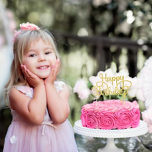 15pcs Glitterpapier Happy Birthday Cake Topper