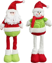 Weihnachten Ausziehbare Standing Puppe Spielzeug Santa / Schneemann / Rentier X'mas Party Dekorationen Ornamente Weihnachten Geschenk