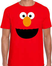 Verkleed / carnaval t-shirt rode cartoon knuffel pop voor heren - Verkleed / kostuum shirts