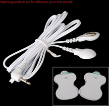 Elektrode Blei Drähte Verbindungskabel mit 2 Tasten für digitale TENS Therapie Maschine Massagegerät 2.5mm Stecker