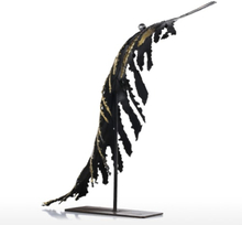 Tooarts Bananenblatt Moderne Skulptur Metall Skulptur Eisen Ornament Zarte Geschenk