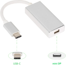 "Aluminium USB 3.1 Typ-C-USB-C zu Mini Display MDP Mini DP 1080p HDTV-Naben-Adapter Datenkabel für neue MacBook 12"" Google Chromebook Pixel"