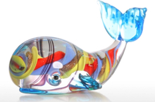 Tooarts Bunte Whale Geschenk Glas Ornament Tierfigur Handblown Home Decor