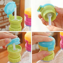 Baby Stroh Deckel Portable konvertiert zu Flasche Snap Cap Infant Spill-Beweis Stroh mit Kappe für Toddles Babys