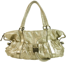 Pre-owend Leather Drowstring Satchel Handbag Shoulder Bag