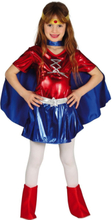 Rødt og Blått Superhelt Kostyme til Jente