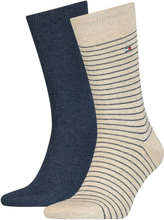 Tommy Hilfiger Men Small Stripe Sock Beige Melange 2-Pack-47/49