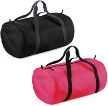 Set van 2x kleine sport/draag tassen 50 x 30 x 26 cm - Zwart en Roze