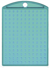Pixelhobby Nyckelring/Medaljong Transparent Turkos 3x4cm - 1 st