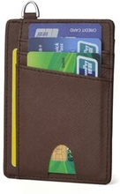 Cross Skin Anti-magnetisk RFID ID-kort Bankkort Anti-tyveri Swiping Wallet Pocket Bus-korttaske med