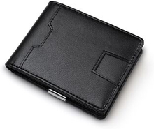 Ægte læder RFID-blokeringskortholder Bi-fold tegnebog