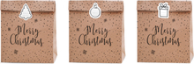 Presentpåsar Merry Christmas - 3-pack