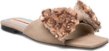 Mella Flower Shoes Summer Shoes Sandals Brun Custommade*Betinget Tilbud