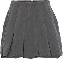 Amelia Pleat Skirt Dresses & Skirts Skirts Short Skirts Grå Grunt*Betinget Tilbud