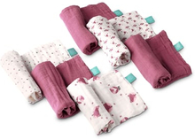 KOALA BABY CARE ® Musselindetørklæde Soft Touch 30 x 30 cm 6-pak - lilla