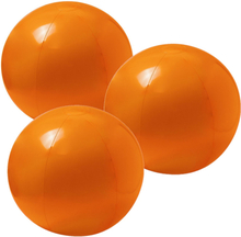 10x stuks opblaasbare strandballen extra groot plastic oranje 40 cm