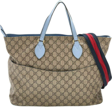 Gucci Beige/Blue GG Supreme Canvas and Leather bleiepose