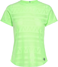 Q Speed Jacquard Short Sleeve T-shirts & Tops Short-sleeved Grønn New Balance*Betinget Tilbud