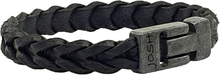 JOSH 24940-BRA-VB-BL Armband leder zwart-vintage zwart 10 mm 22 cm