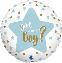 Boy or Girl? Rund Folieballong med ca 46 cm