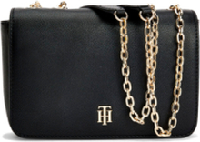 Tommy Hilfiger Women Monogram Strap Shoulder Bag Black