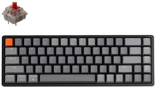 Keychron K6 Rgb Aluminium Keyboard Red Kabling; Trådløs Tastatur Nordisk Grå; Sort