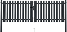 vidaXL Cancello per Recinzione Doppio in Acciaio 306x175 cm Antracite