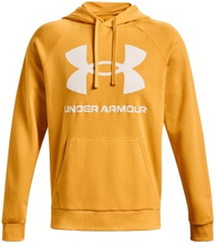 Under Armour Rival Fleece Big Logo Hoodie Orange/Hvid Small Herre