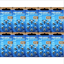 312 Renata 6-Pack X10= 60 stycken hörapparatsbatterier