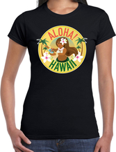 Hawaii feest t-shirt / shirt Aloha Hawaii zwart voor dames