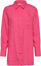 Aliette Linen Shirt Shirts Linen Shirts Rosa Gina Tricot*Betinget Tilbud